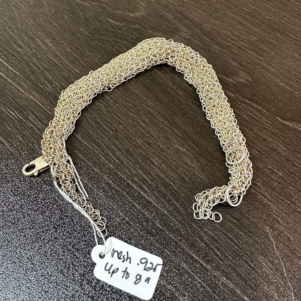 Solid‎ Sterling silver chain mail bracelet!